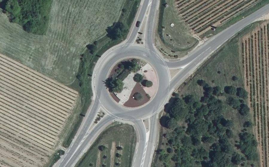 Vue aérienne du Rond-Point du Vélo