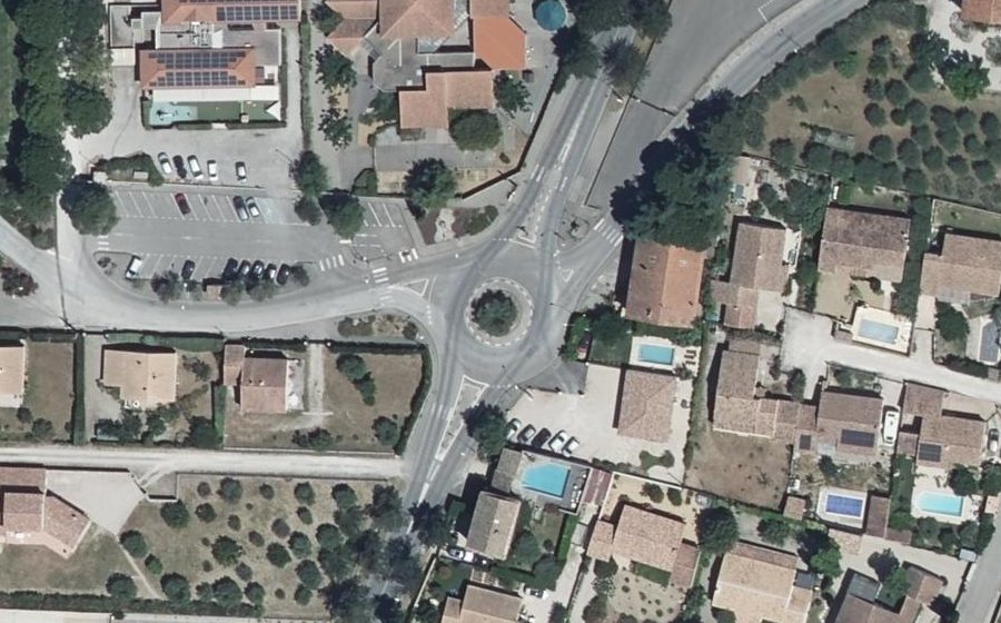 Vue aérienne du Rond-Point de l'Europe