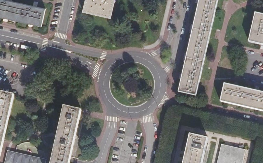 Vue aérienne de la Place de l'Aviation