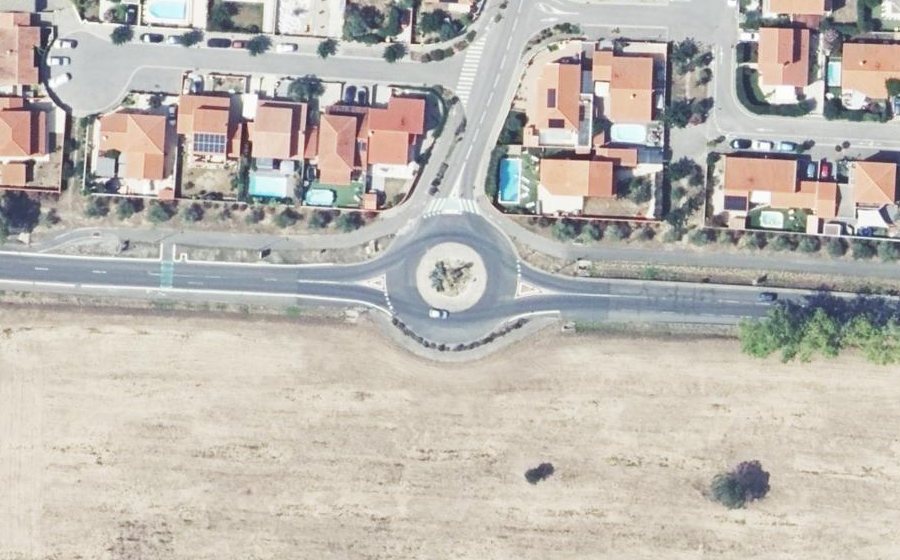 Vue aérienne du Rond-Point de l'Ordre National du Mérite