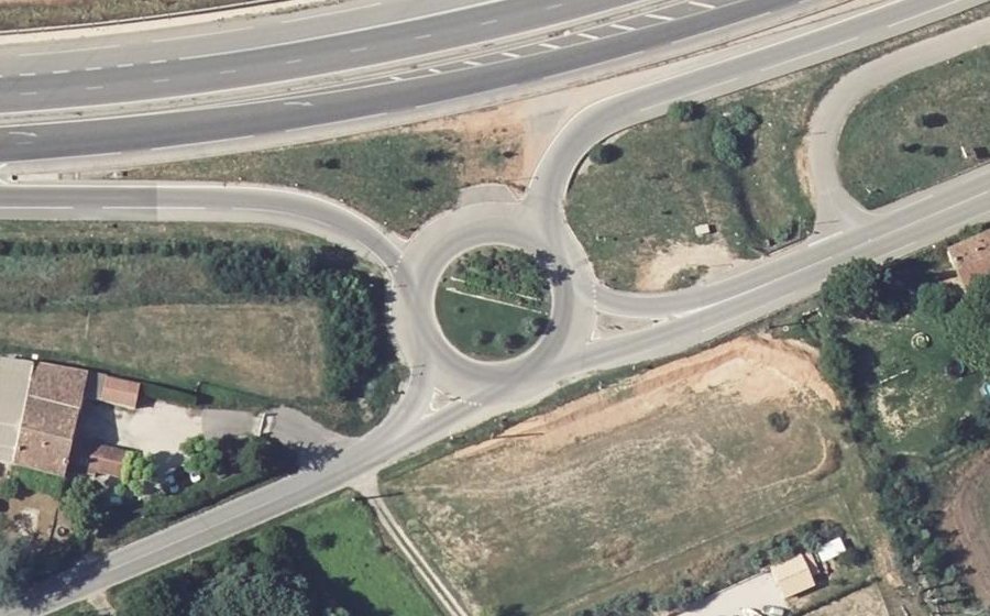 Vue aérienne du Giratoire de la Roquette