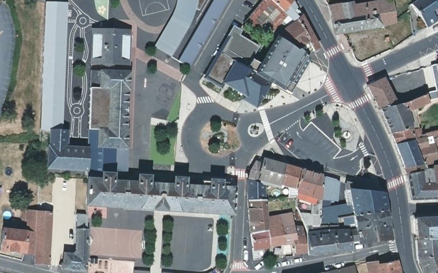 Vue aérienne du Place de la République