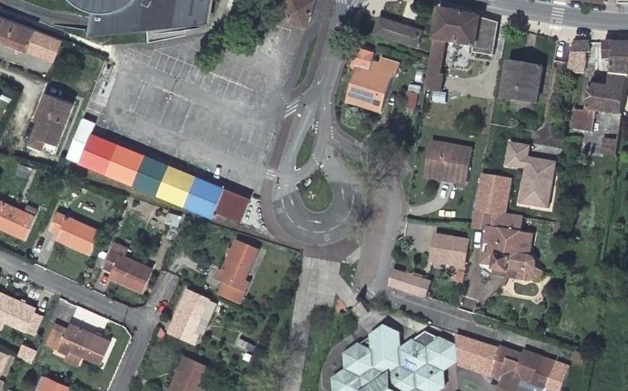 Vue aérienne du Square Georges Brassens