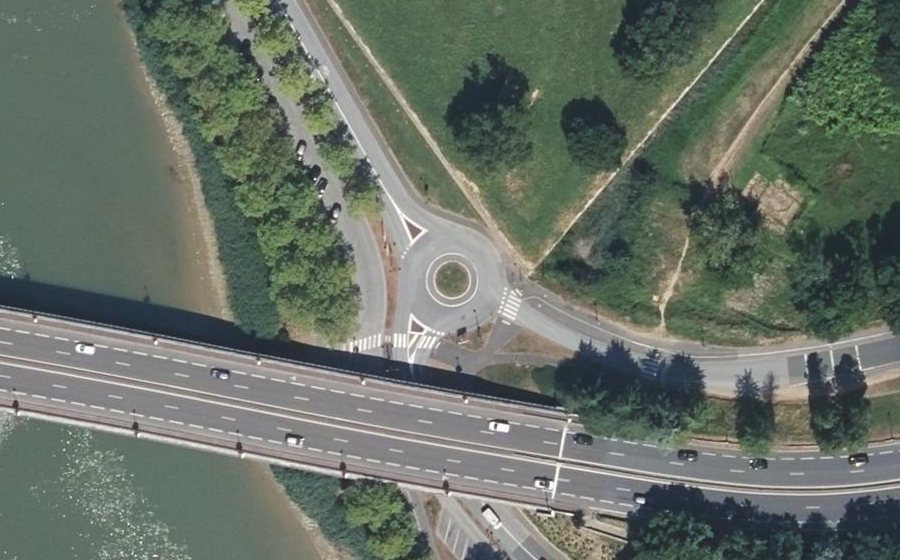 Vue aérienne du Giratoire du Bastion Royal