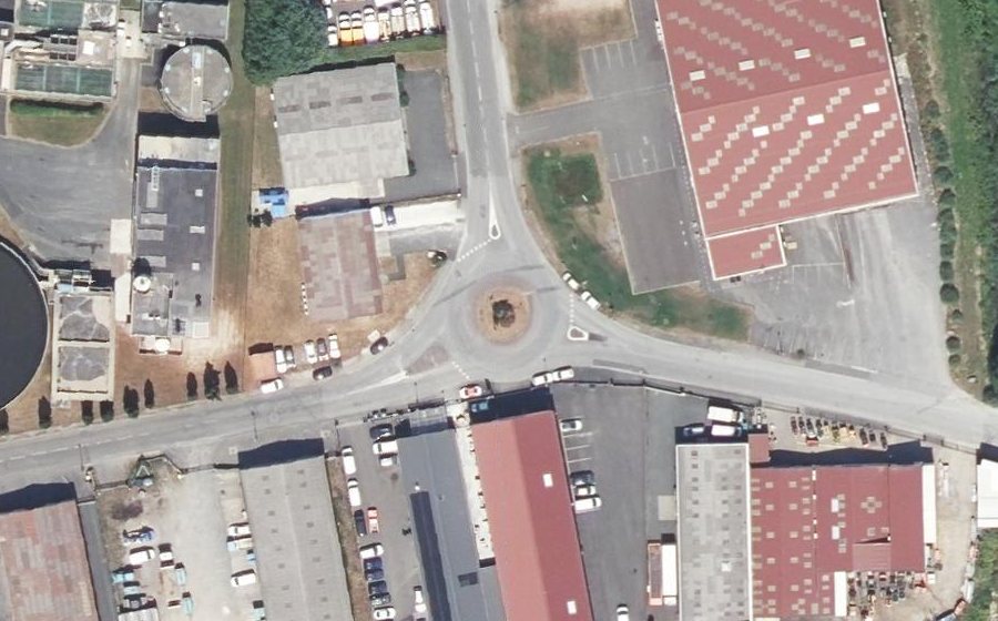 Vue aérienne du Giratoire de Chalibardon
