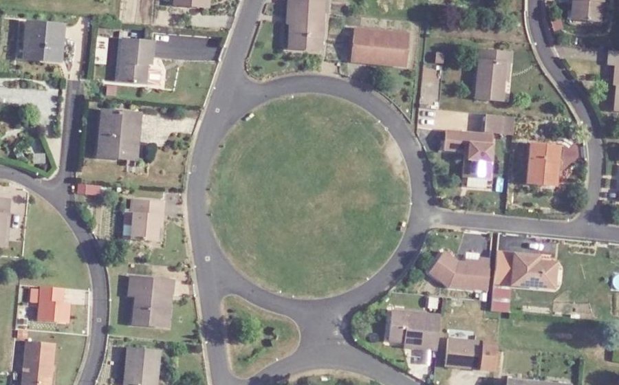Vue aérienne du Rond-Point de Ruppertsberg