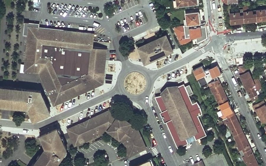 Vue aérienne du Rond-Point Antoine Parmentier