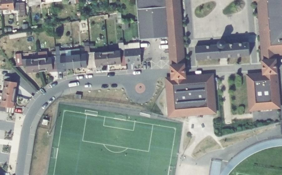 Vue aérienne du Rue des Roses