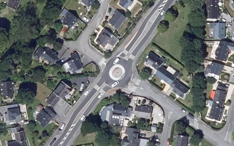 Vue aérienne du Rond-Point de Kerchaton