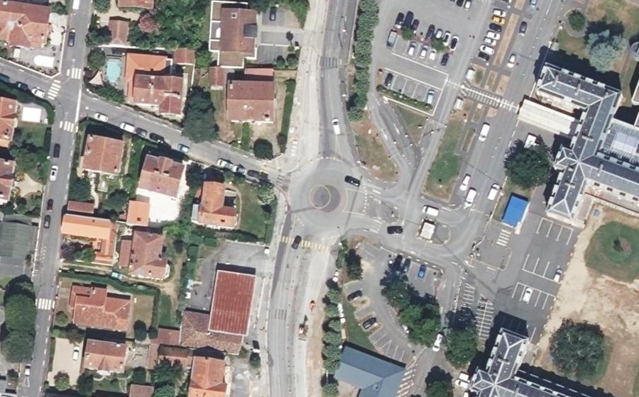 Vue aérienne du Rond-Point Michel Larrouturou