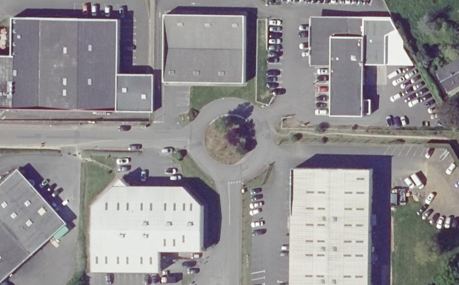 Vue aérienne du Rond-Point La Thérésa