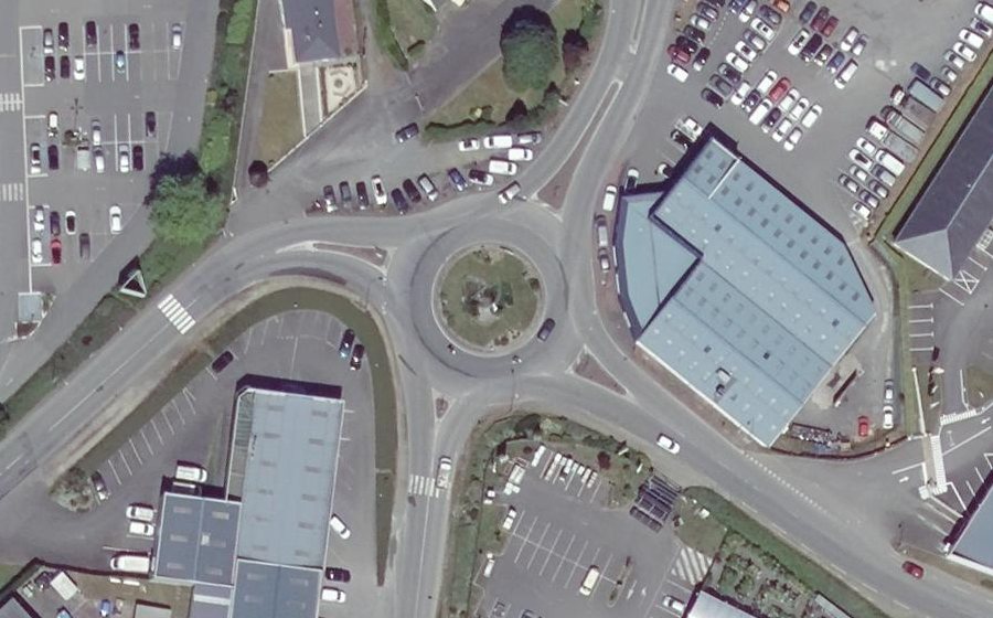 Vue aérienne du Rond-Point des Estuaires