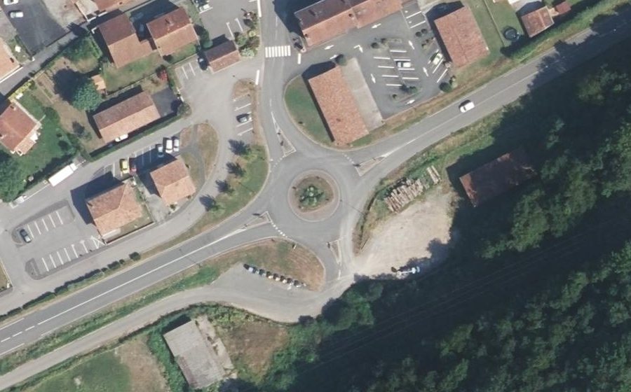 Vue aérienne du Geltokiko biribilgunea