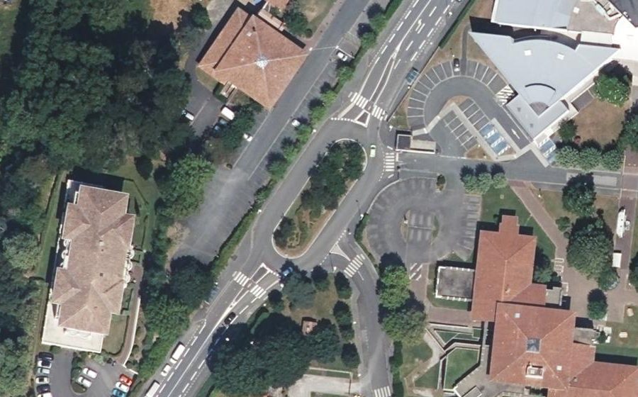Vue aérienne du Giratoire de Saint-Crouts