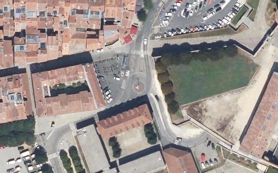 Vue aérienne du Giratoire Marie-Thérèse Gambade