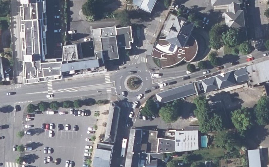 Vue aérienne du Rond-Point des Combattants