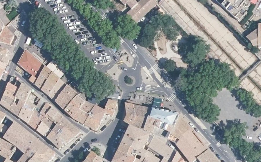Vue aérienne du Place du 14 Juillet