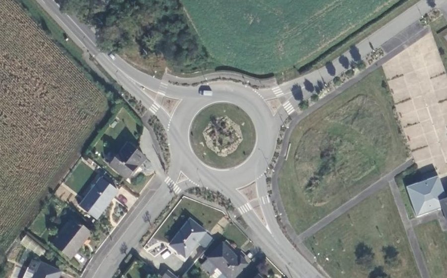 Vue aérienne du Rond-point du Château