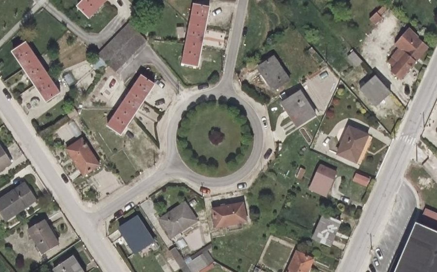 Vue aérienne du Cité des Perrotins