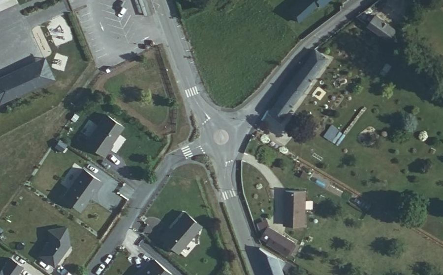 Vue aérienne du Rue de l'École