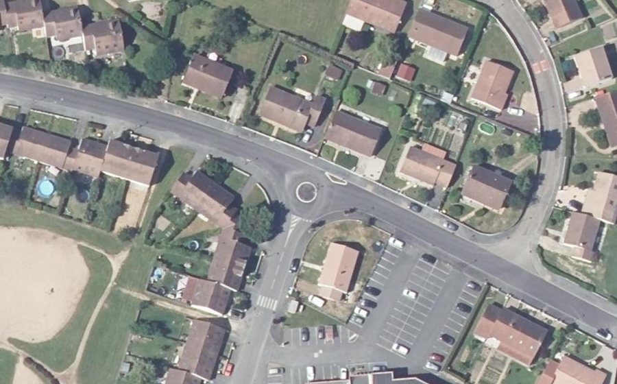 Vue aérienne du Avenue des Bergères