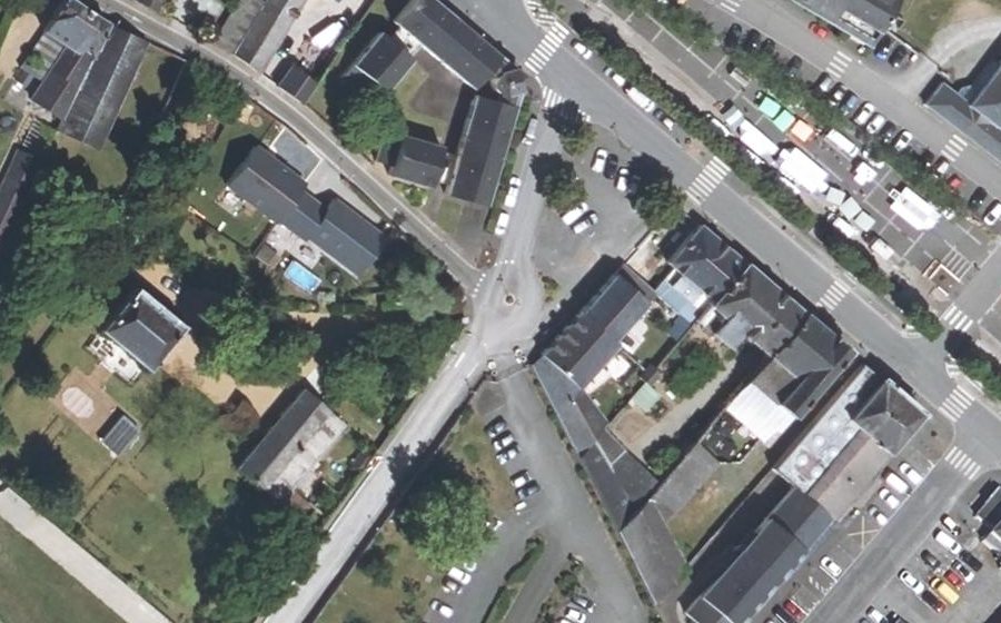 Vue aérienne du Place André Moine