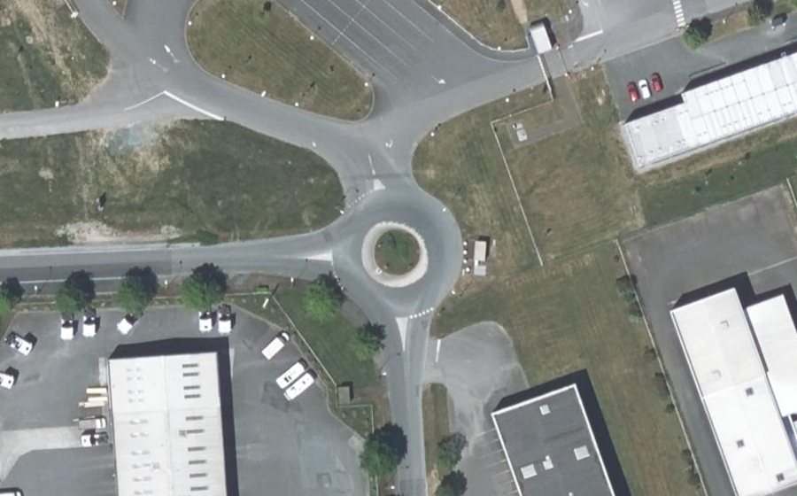 Vue aérienne du Rond-Point de la Butte de Tir