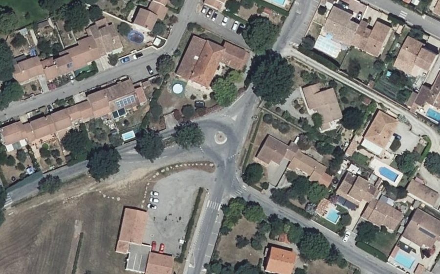 Vue aérienne du Rond-Point des Pompiers