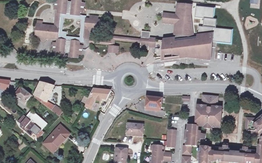 Vue aérienne du Route Général de Gaulle