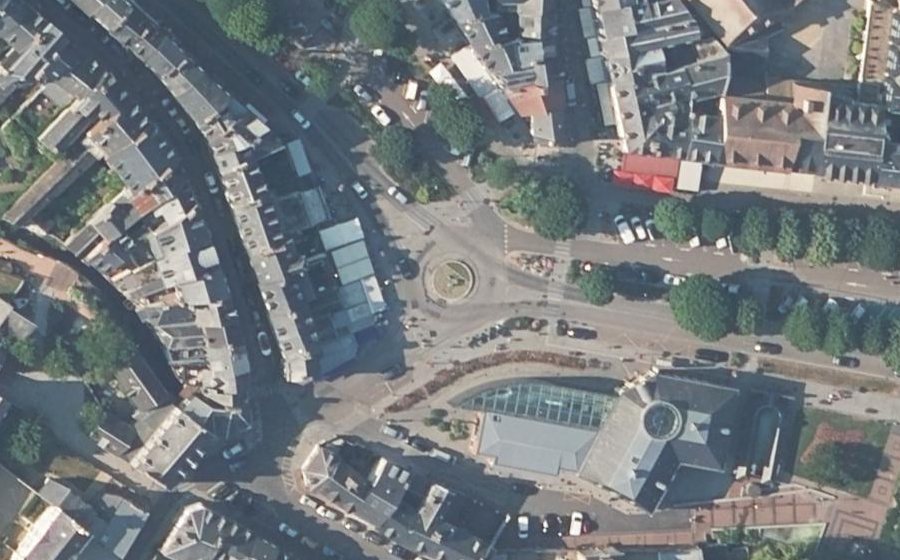 Vue aérienne de la Place de la Porte de Rouen