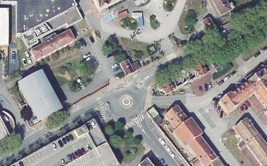 Vue aérienne du Rond-Point Jacques Collache