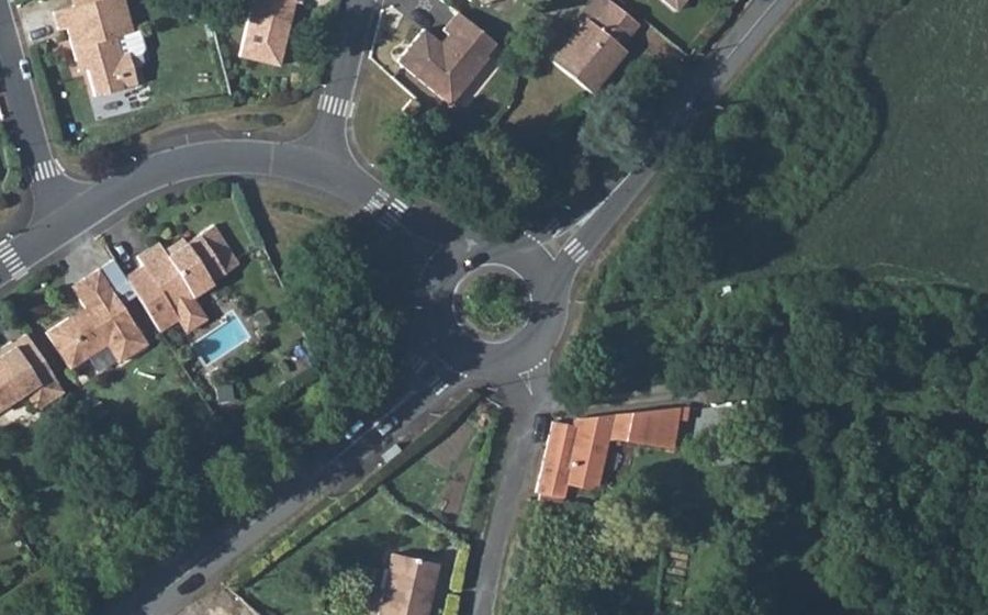Vue aérienne du Route des Sorinières
