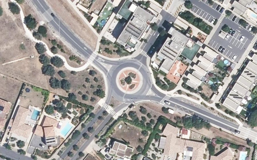 Vue aérienne du Rond-Point d'Indochine