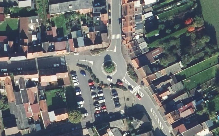 Vue aérienne du Rond-Point Notre-Dame de Lorette