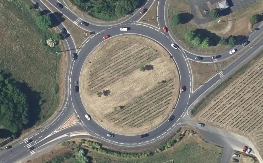 Vue aérienne du Rond-Point des Closeaux