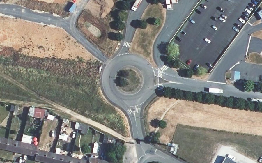 Vue aérienne du Rond-Point des Aubépines