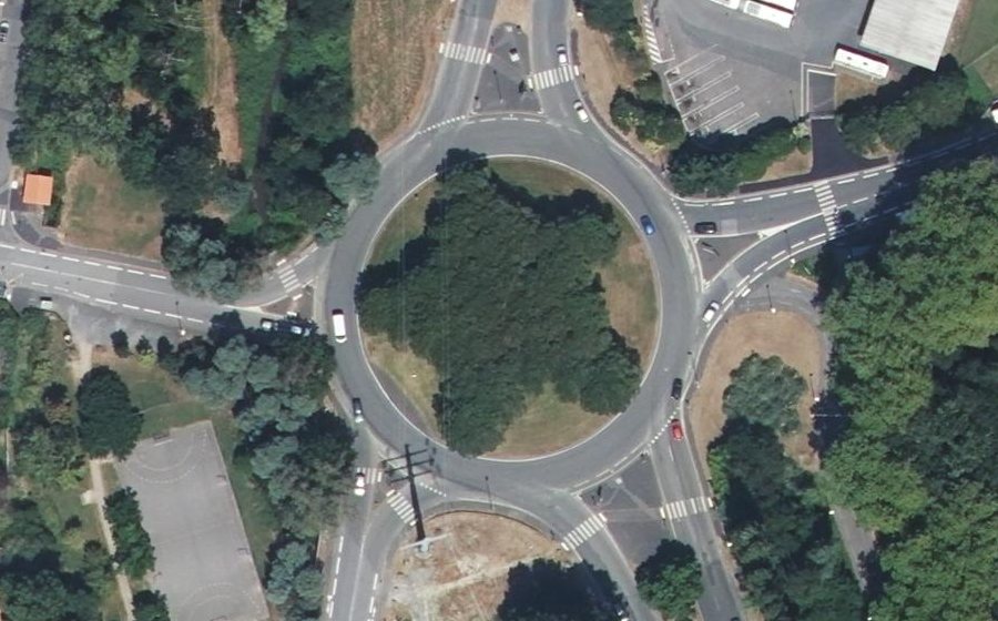 Vue aérienne du Giratoire de Beyris