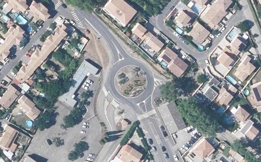Vue aérienne du Carrefour de la Vigne