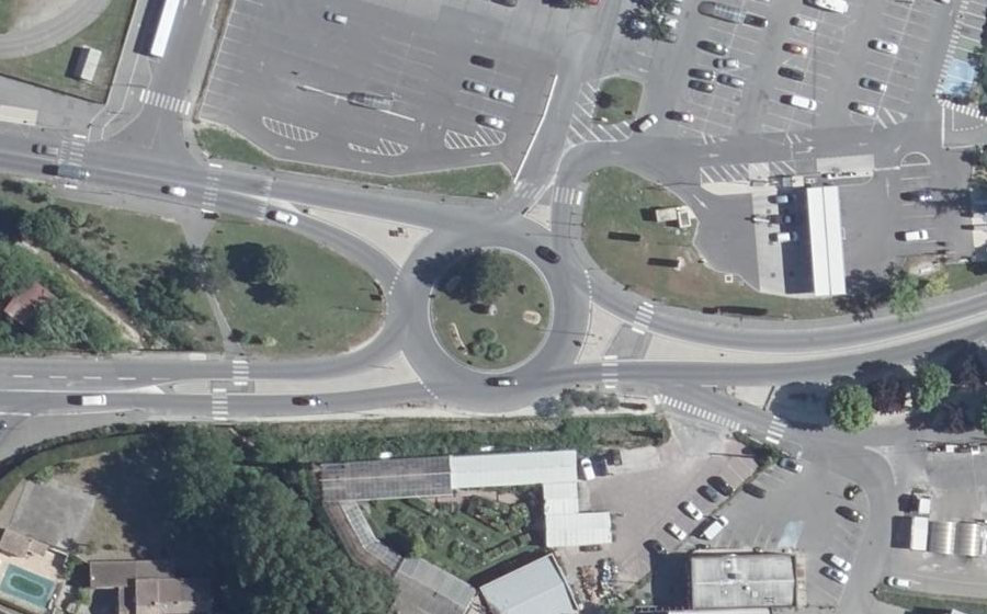 Vue aérienne du Rond-Point de la Libération