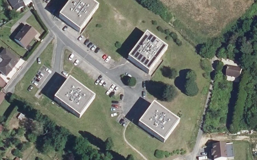 Vue aérienne du Allée des Tourelles
