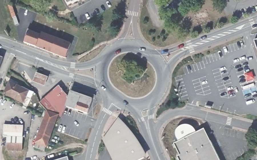 Vue aérienne du Rond-Point Zory