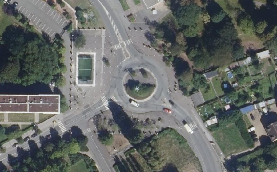 Vue aérienne du Place Nelson Mandela