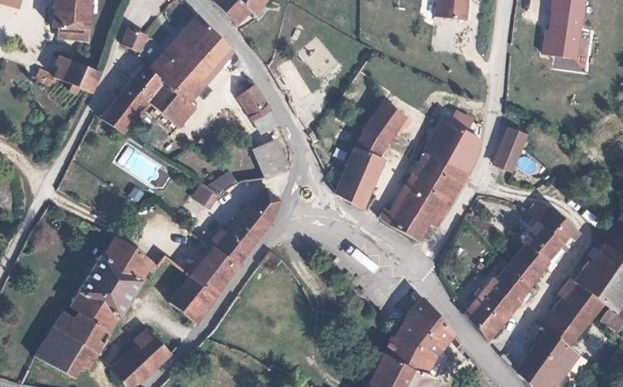 Vue aérienne du Place du Préfet Buchot