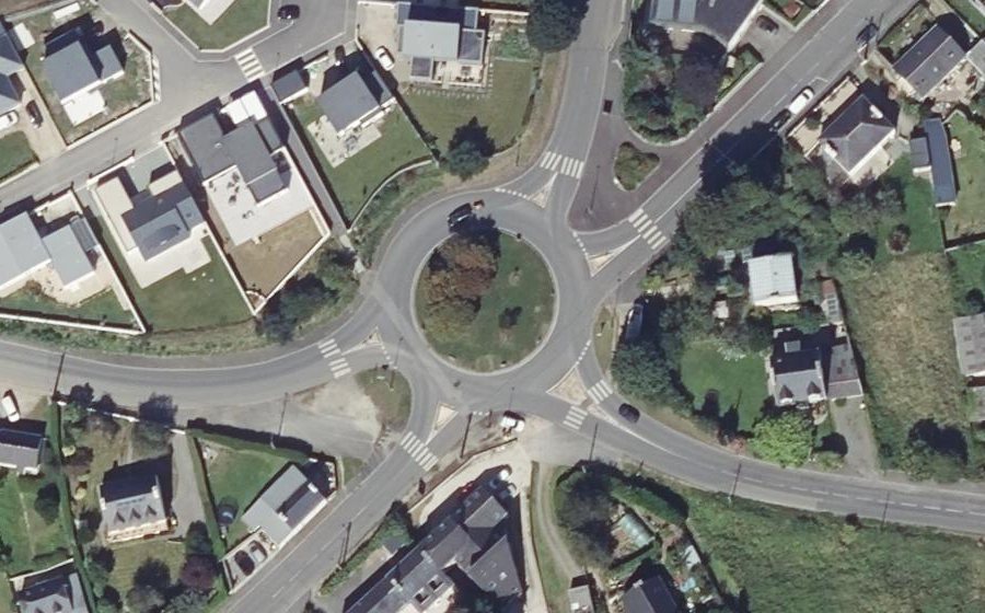 Vue aérienne du Rond-Point du Budou