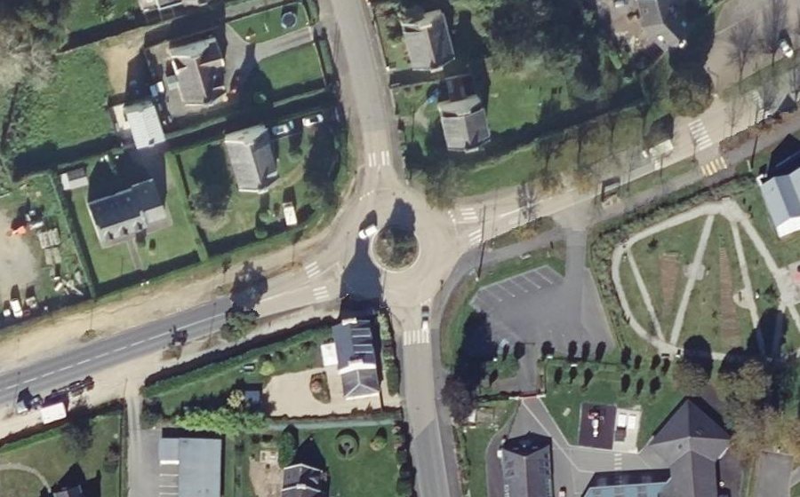 Vue aérienne du Rond-Point de Kervanous