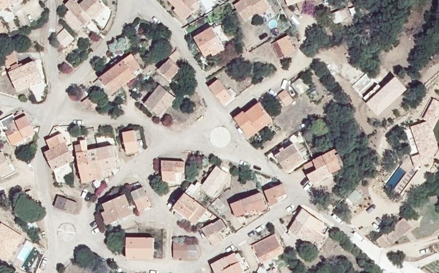 Vue aérienne du Stritta di Murandinu