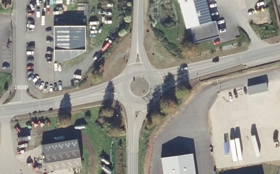 Vue aérienne du Rond-Point du Ponant