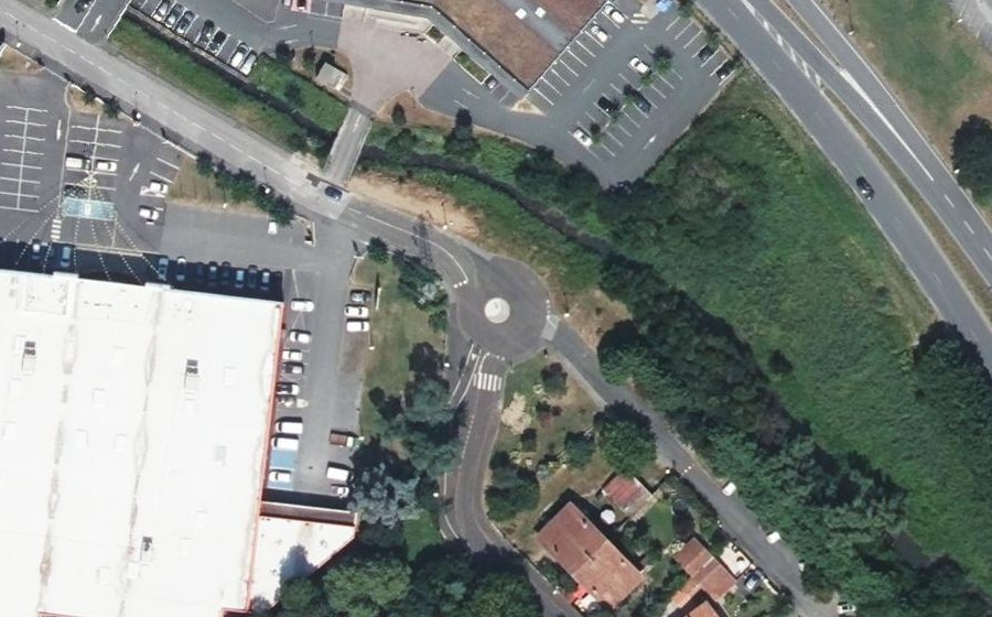 Vue aérienne du Giratoire du Travail
