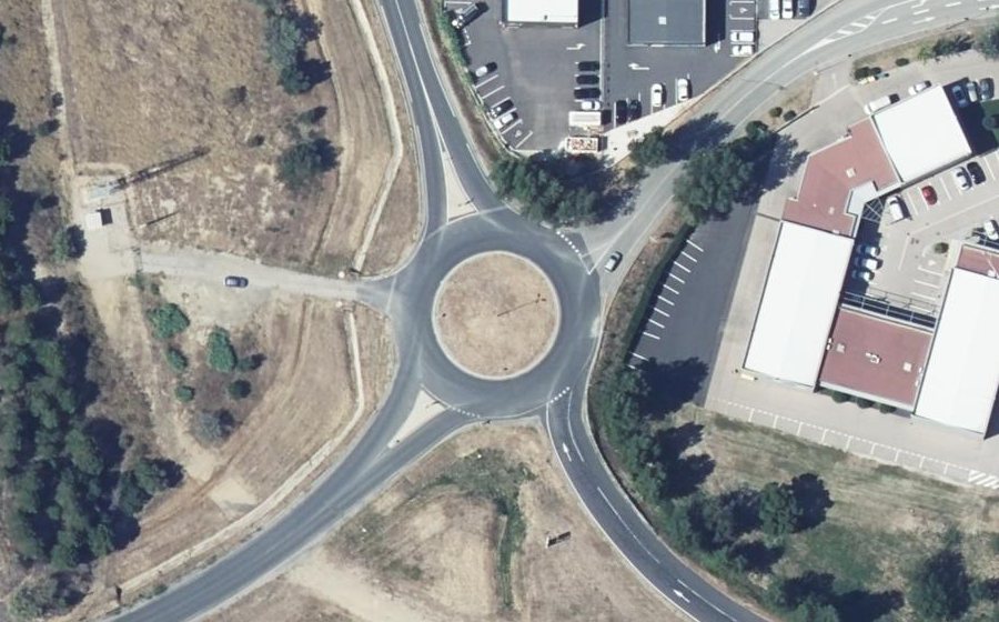 Vue aérienne du Rond-Point Ferdinand de Lesseps