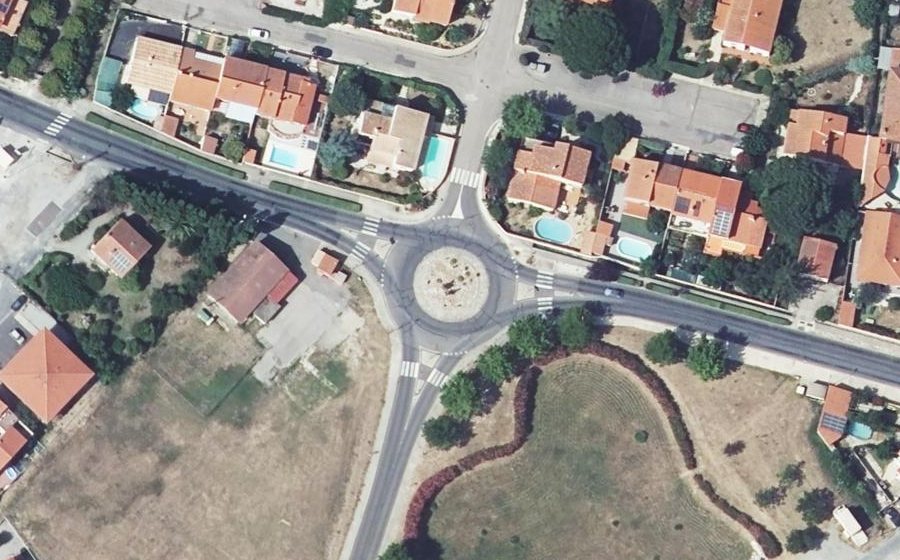 Vue aérienne du Rond-Point des Anciens Combattants